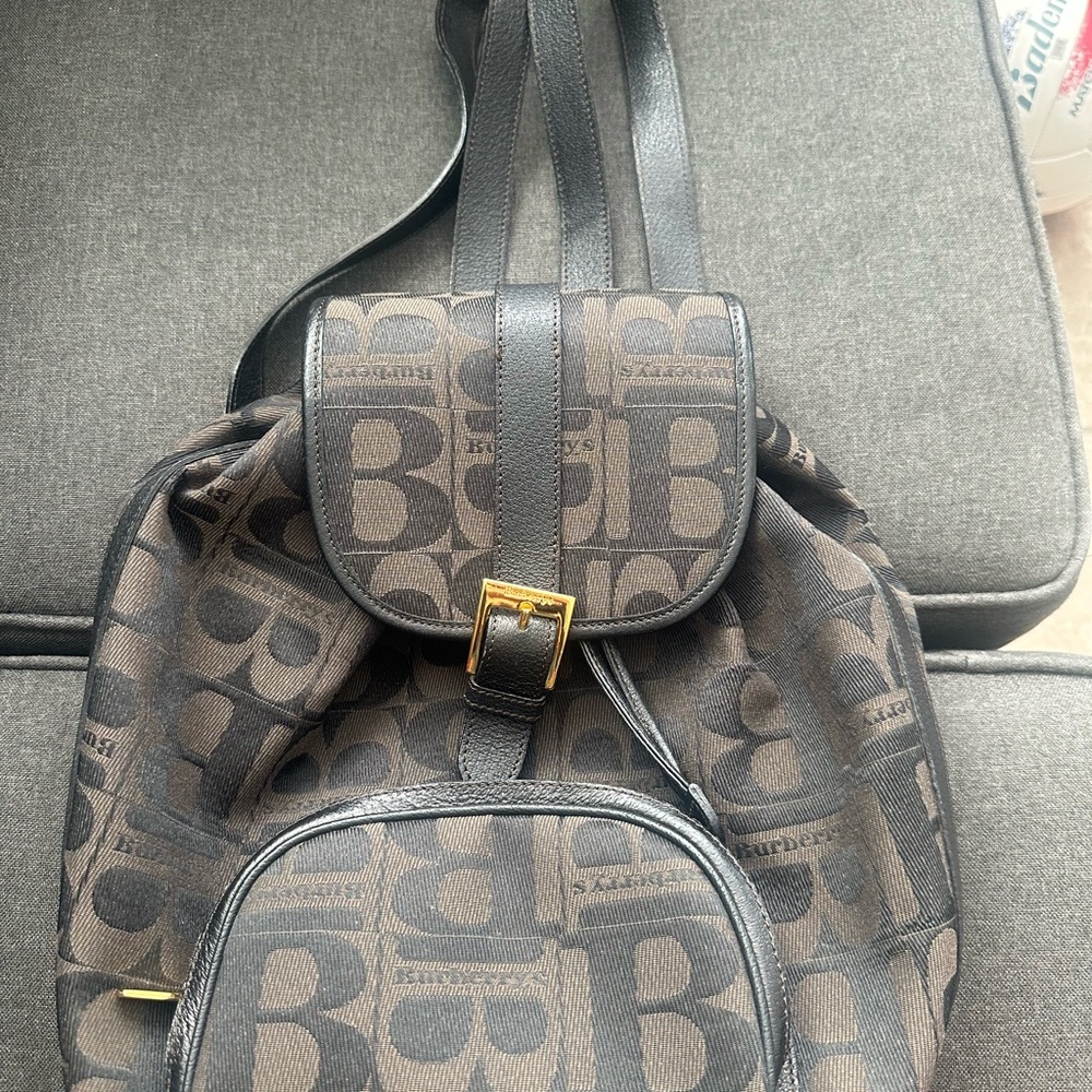 “Preloved” Burberry Black and Brown Monogram Backpack in Excelent conditon
